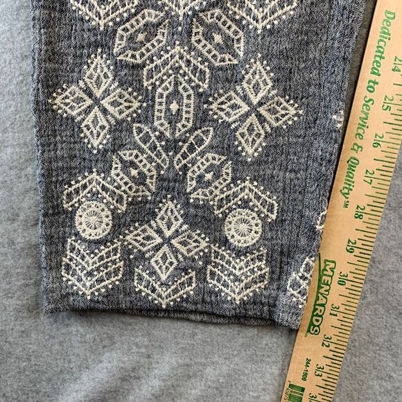 Soft Surroundings Pants Large Tall LT Gray Gauze Linen Pull On Pocket Beach BOHO - Picture 8 of 12